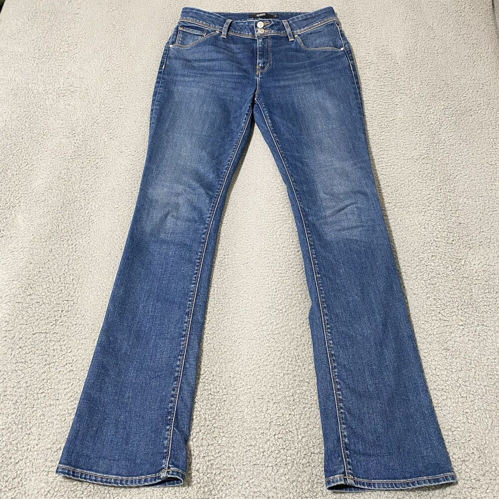 Hudson Beth Baby Boot Jeans Womens 31 (32x33) Blue Bootcut Flap Pocket Boho Y2K